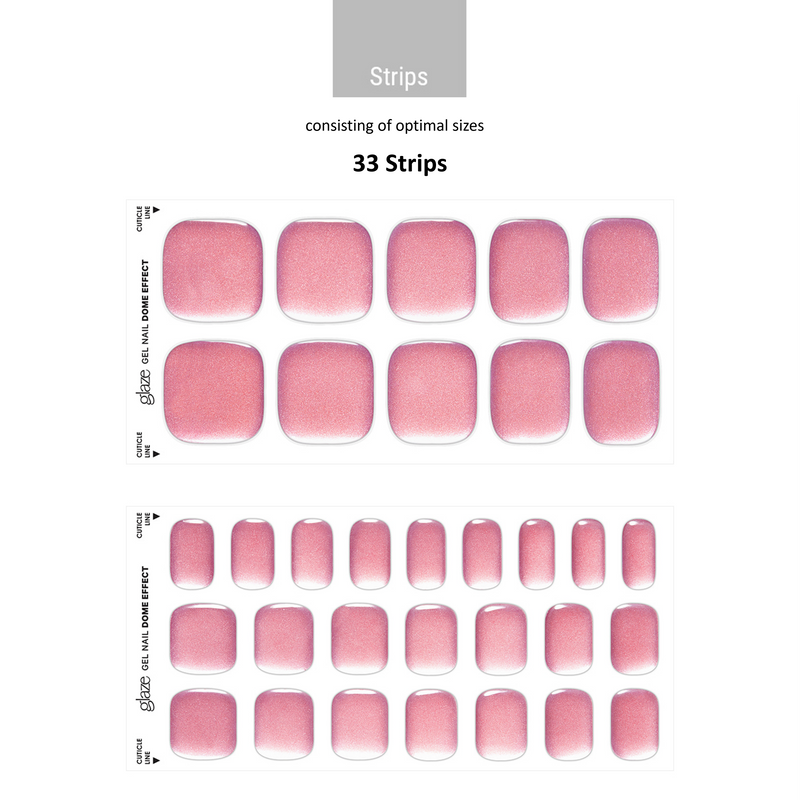 [PEARL & GLITTER PEDI] GLAZE GEL PEDI – MYSTIC ROSE