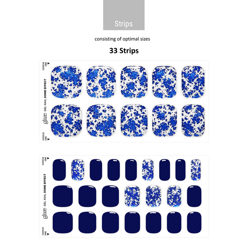 [FOIL & FLAKE ART] GLAZE GEL PEDI – NIGHT FLAKES