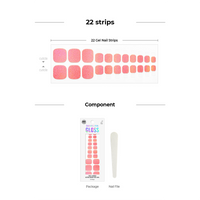 [AURORA EFFECT] GLOSS GEL PEDI STICKER - AURORA NEON ORANGE