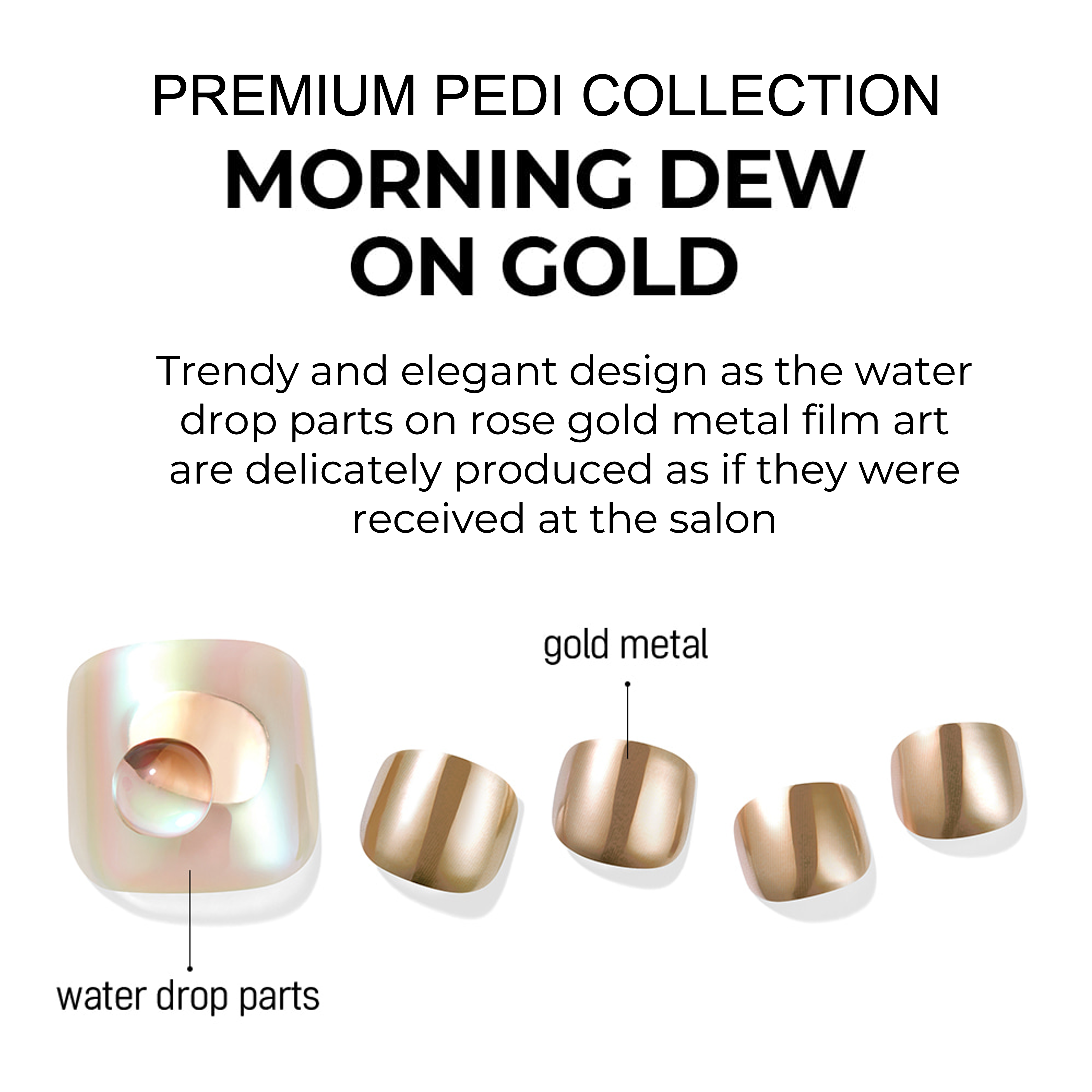 [PREMIUM COLLECTION] MAGIC PRESS PEDI - MORNING DEW ON GOLD