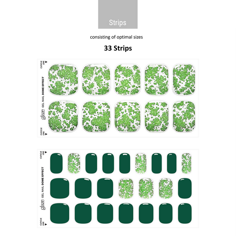 [FOIL & FLAKE ART] GLAZE GEL PEDI – LEAF FLAKES