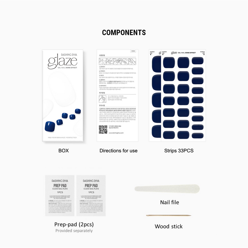 [FULL COLOUR] GLAZE GEL PEDI – DARK SAPPHIRE
