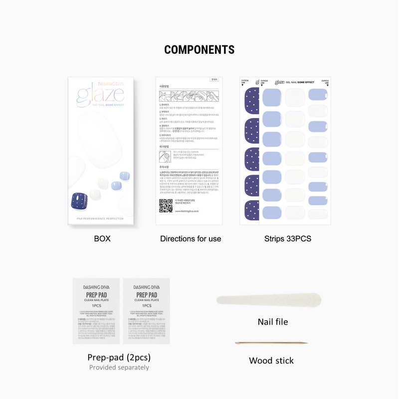 GLAZE GEL PEDI – BLUE DOT