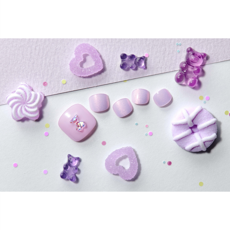 [CANDY BEAR] GLAZE GEL  PEDI – LILAC BEAR