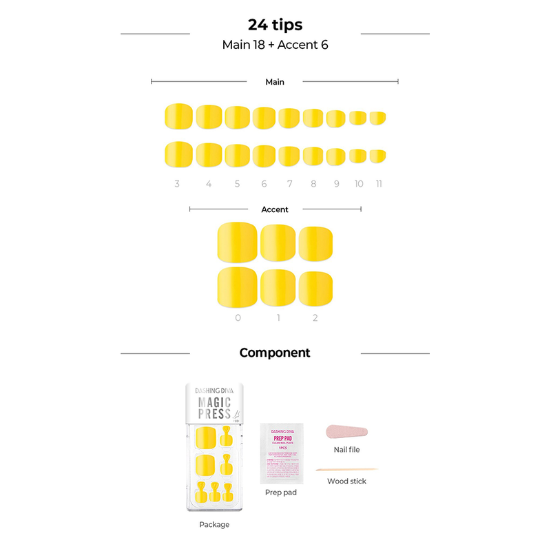 [VIVID RAINBOW COLLECTION] MAGIC PRESS PEDI - BUMBLEBEE YELLOW
