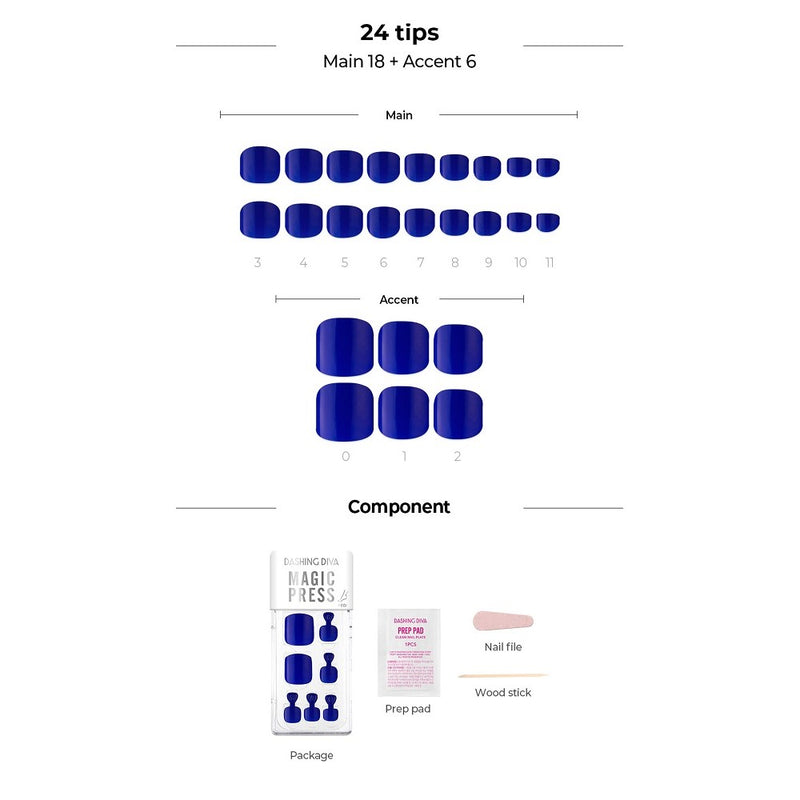 [BLUE COLLECTION] MAGIC PRESS PEDI - DEEP BLUE