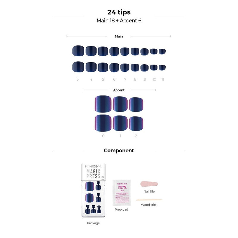 [MIRROR POWDER COLLECTION] MAGIC PRESS PEDI - NAVY GALAXY MIRROR