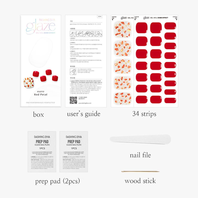 [BOTANIC GARDEN] GLAZE GEL PEDI – RED PETAL