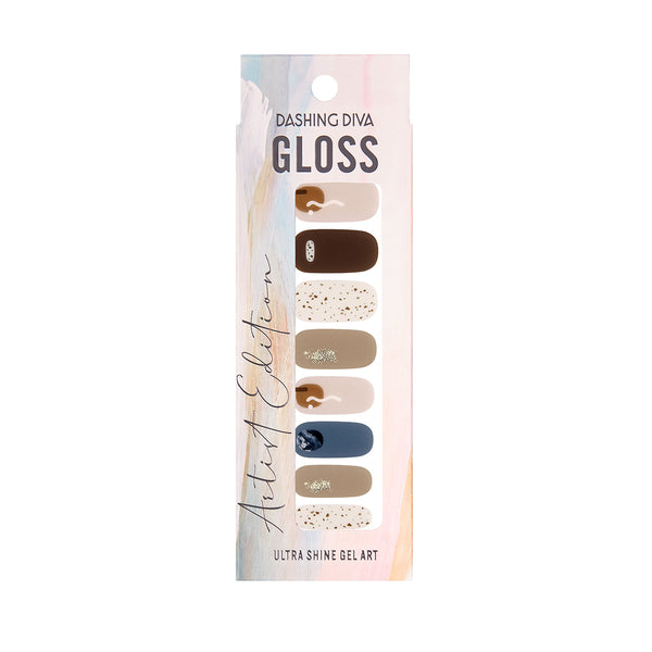 [COLORFUL LATTE] GLOSS GEL NAIL STICKER - WOODY SCENT