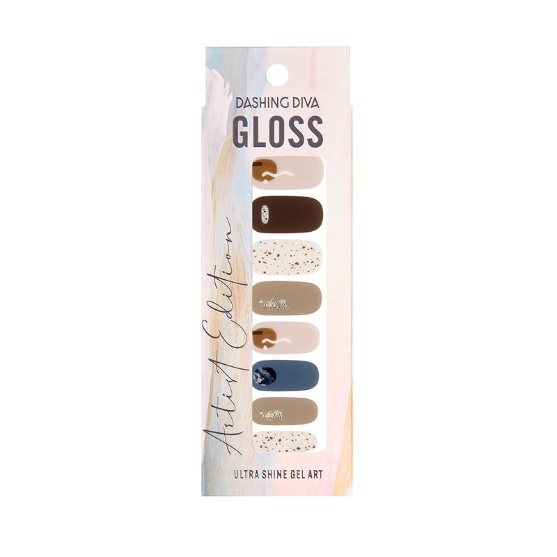 [COLORFUL LATTE] GLOSS GEL NAIL STICKER - WOODY SCENT