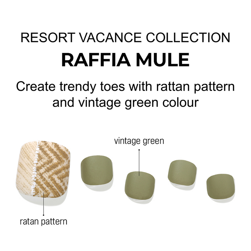 [RESORT VACANCE] MAGIC PRESS PEDI - RAFFIA MULE