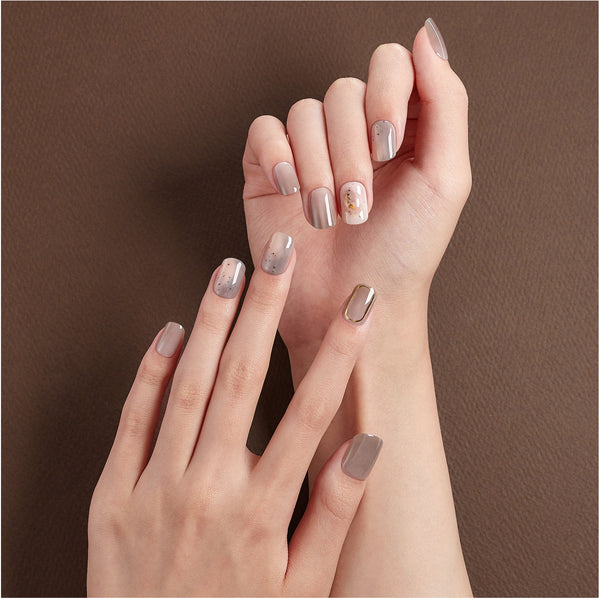 [SOFT TOUCH] MAGIC PRESS NAIL - SHEER GREY