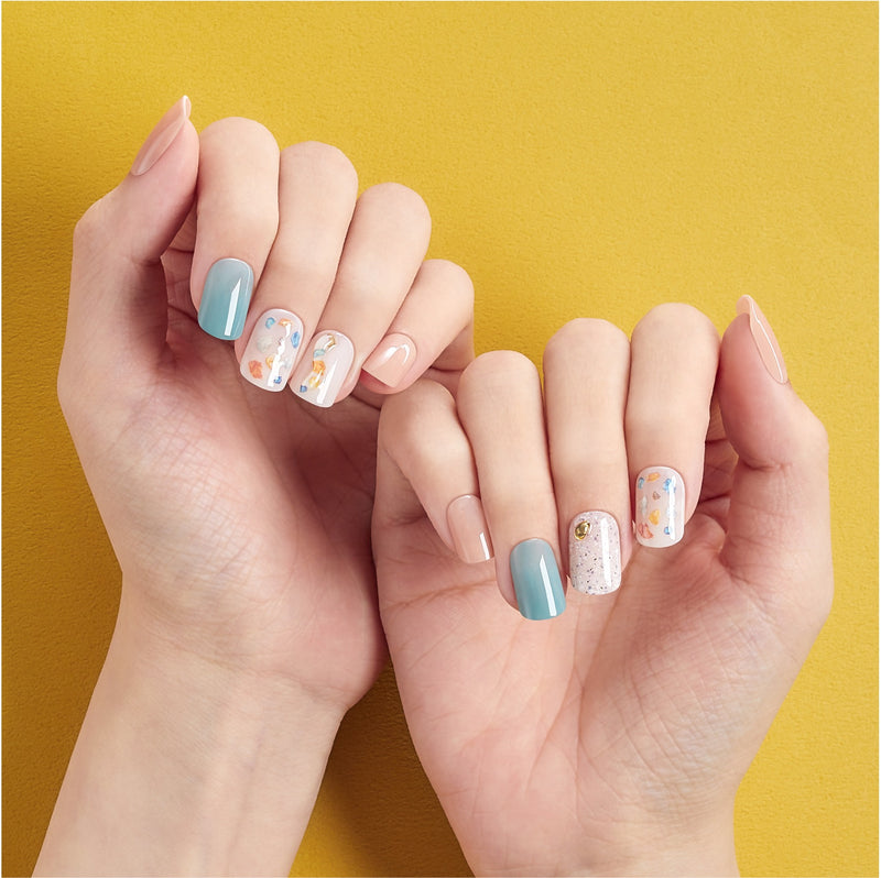 [TWEED & TERRAZZO] MAGIC PRESS NAIL - SOLID TERRAZZO