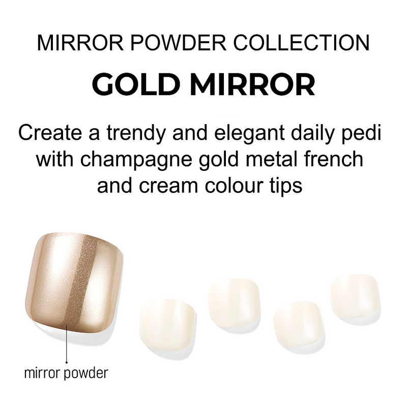 [MIRROR POWDER COLLECTION] MAGIC PRESS PEDI - GOLD MIRROR