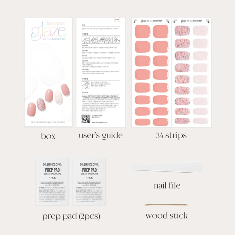 [GLAZE LIKE DIVA] GLAZE GEL NAIL – ROSY TWEED