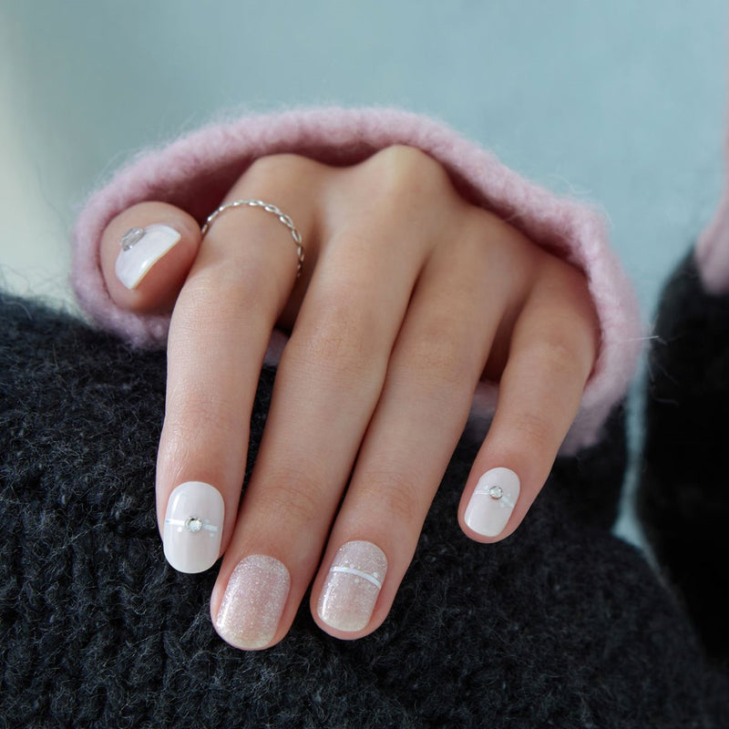 [JEWEL ON GLAZE] GLAZE GEL NAIL – WHITE RING