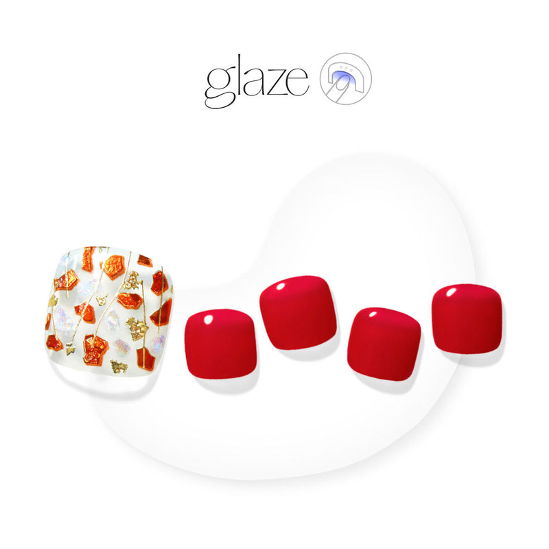 [BOTANIC GARDEN] GLAZE GEL PEDI – RED PETAL