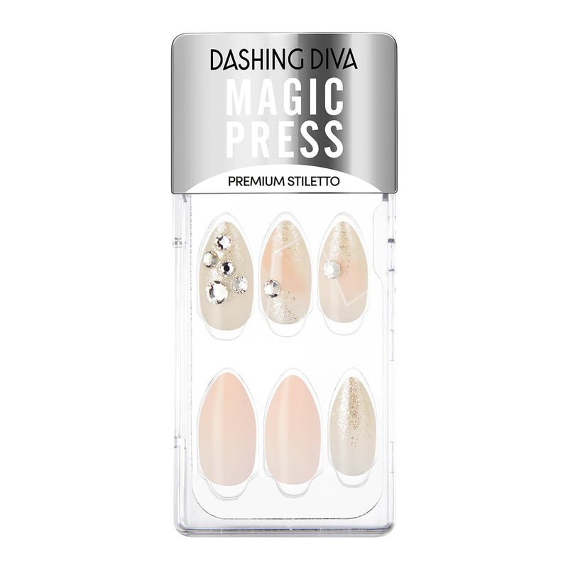 [WEDDING RING] MAGIC PRESS NAIL - PINK CRYSTAL