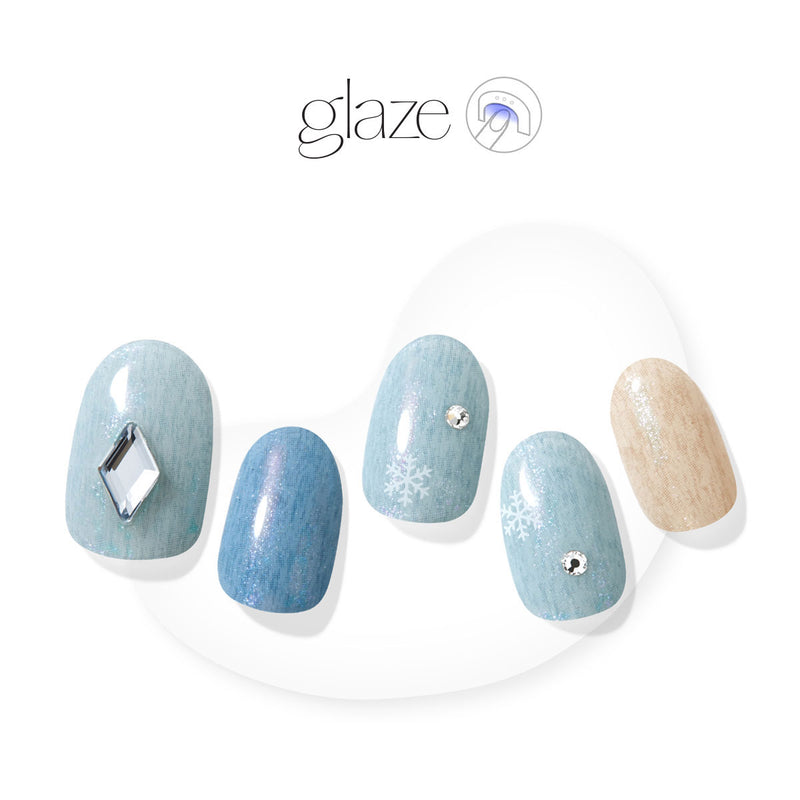 [JEWEL ON GLAZE] GLAZE GEL NAIL – FROZEN SNOW