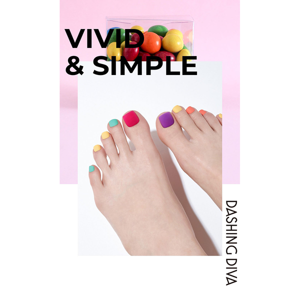 [VIVID & SIMPLE COLLECTION] MAGIC PRESS PEDI - PURPLE PINK BUBBLE