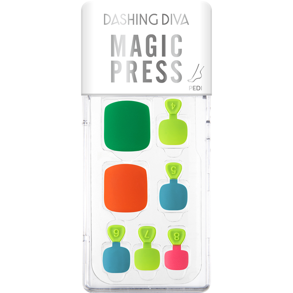 [VIVID & SIMPLE COLLECTION] MAGIC PRESS PEDI - ORANGE GREEN BUBBLE