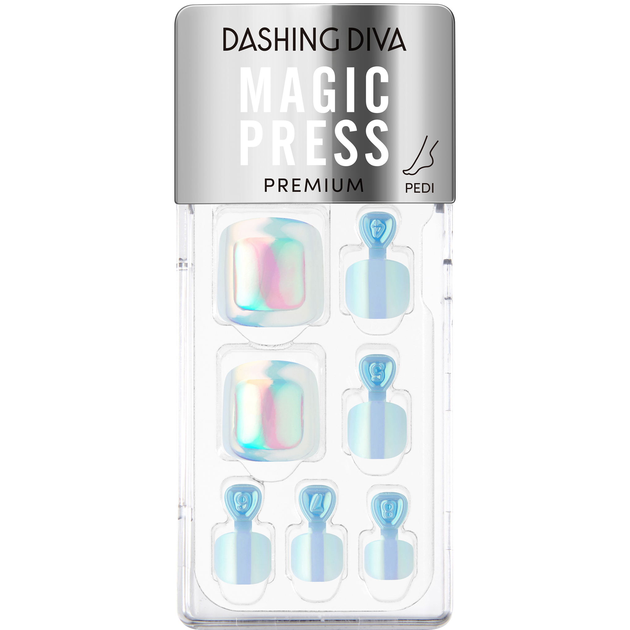 [GLASS NAIL COLLECTION] MAGIC PRESS PEDI - AQUA ICE SHINE