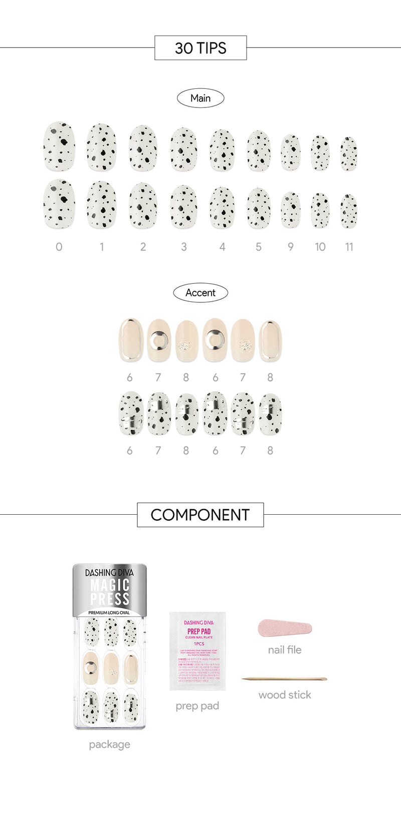 [CRUSH ON YOU] MAGIC PRESS NAIL - DOTTY BLACK