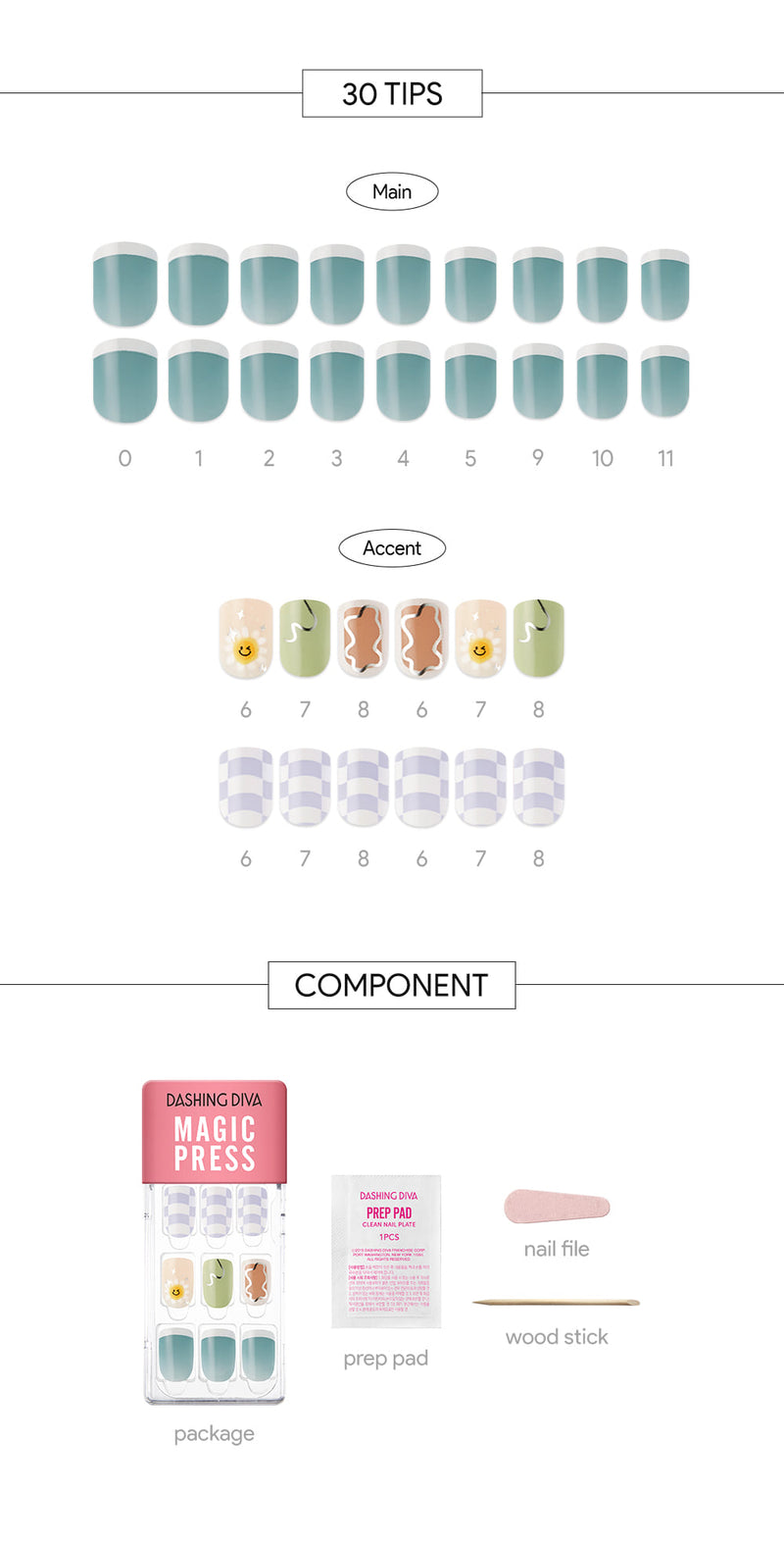 [CRUSH ON YOU] MAGIC PRESS NAIL - SPRING LETTER