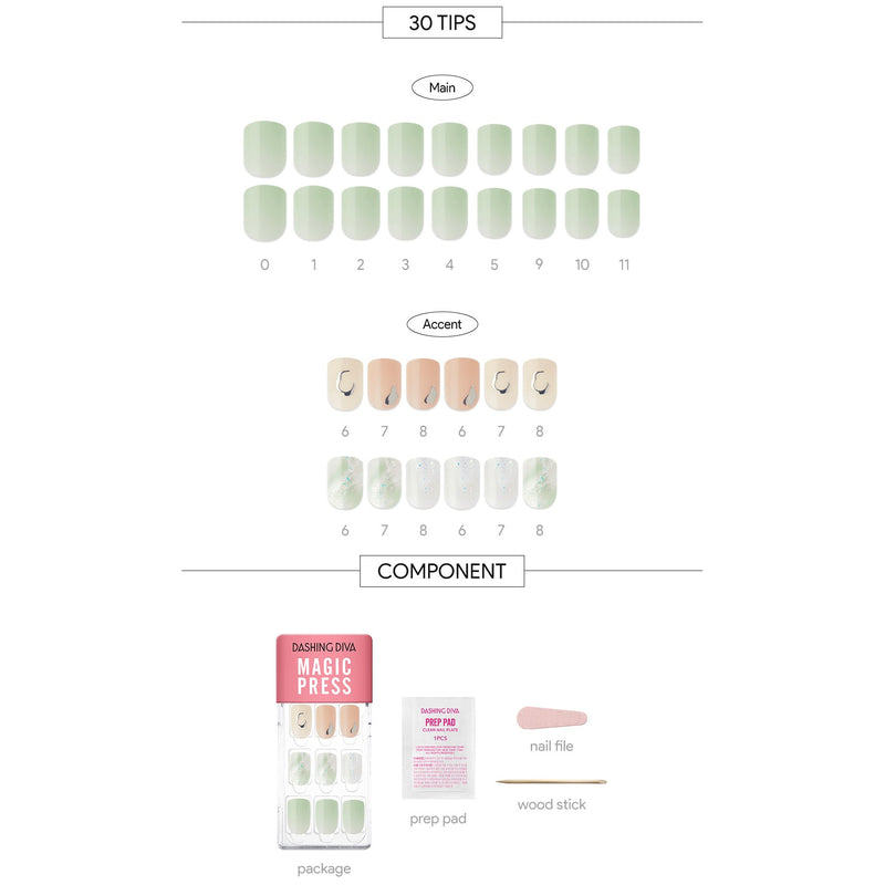 [CRUSH ON YOU] MAGIC PRESS NAIL - DUSTY GREEN