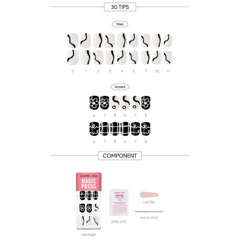 [GIRL CRUSH] MAGIC PRESS NAIL - INK SKETCH