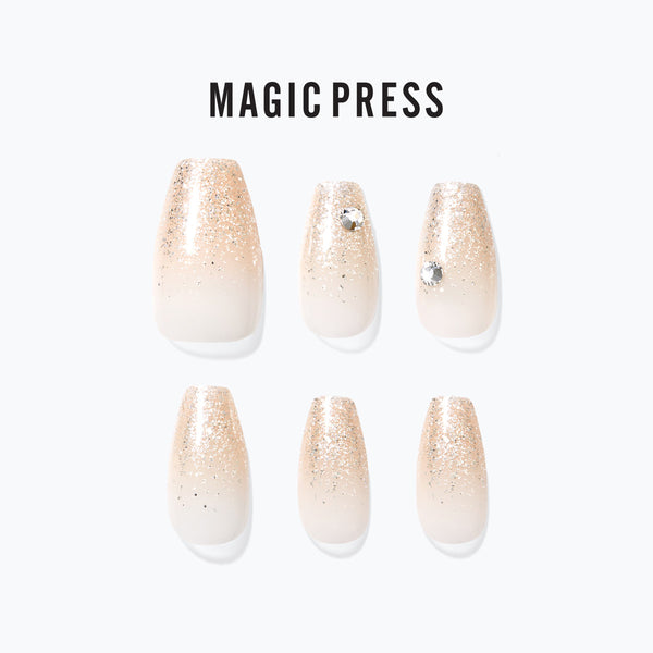 [ROYAL PALACE] MAGIC PRESS NAIL - CRYSTAL CHAMPAGNE