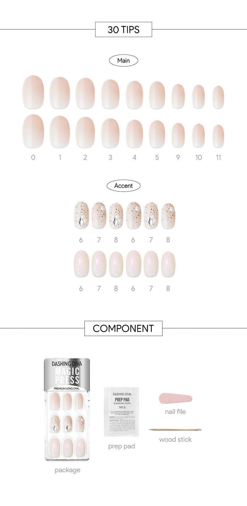 [LOVE MOMENT] MAGIC PRESS NAIL - BLINK PEARL