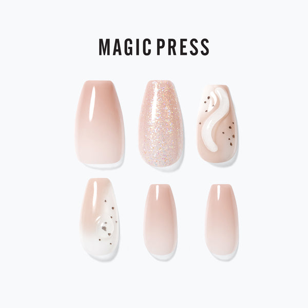 [SECRET PARTY] MAGIC PRESS NAIL - WAVE CREAM