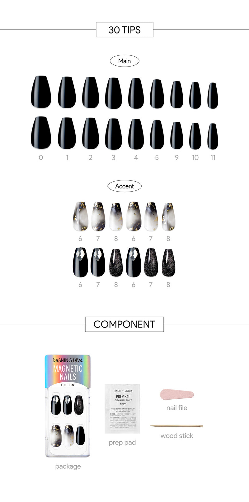 [CHIC COFFIN] MAGIC PRESS NAIL - HOT SHOT