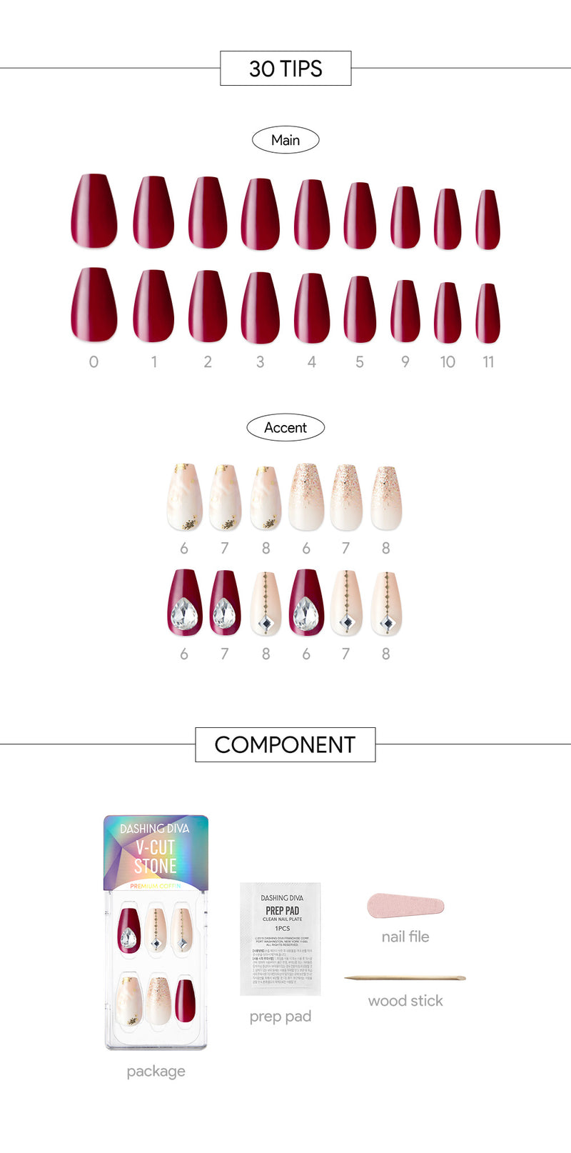 [CHIC COFFIN] MAGIC PRESS NAIL - DARING RED