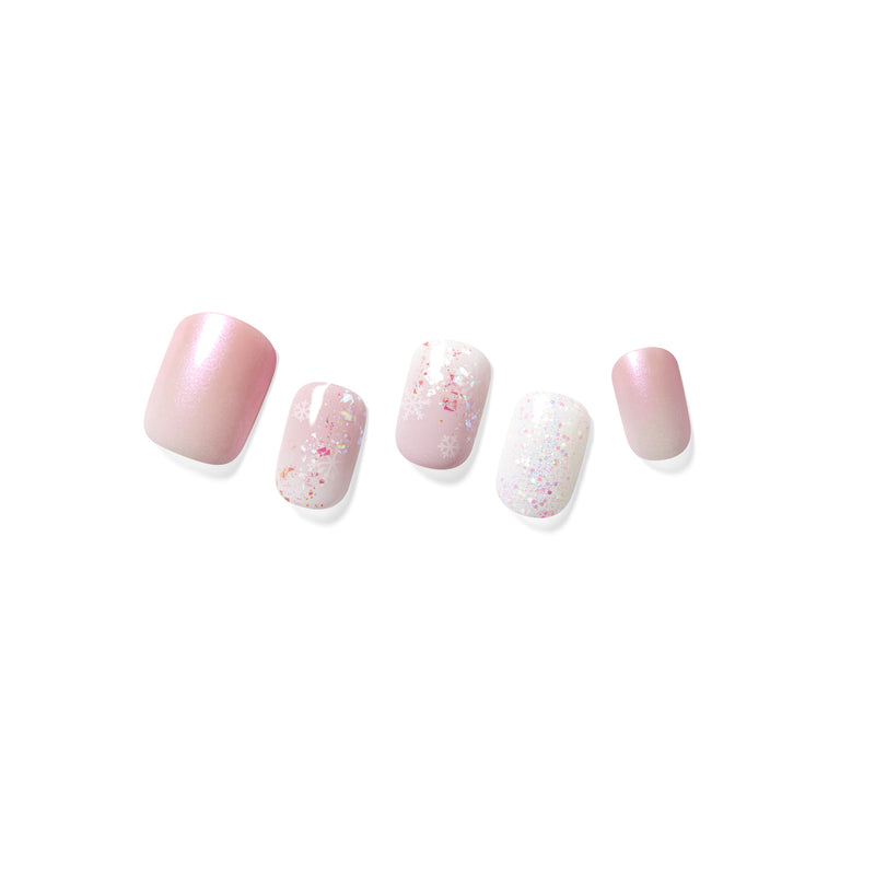 [CHRISTMAS NIGHT] MAGIC PRESS NAIL - PINK SNOW