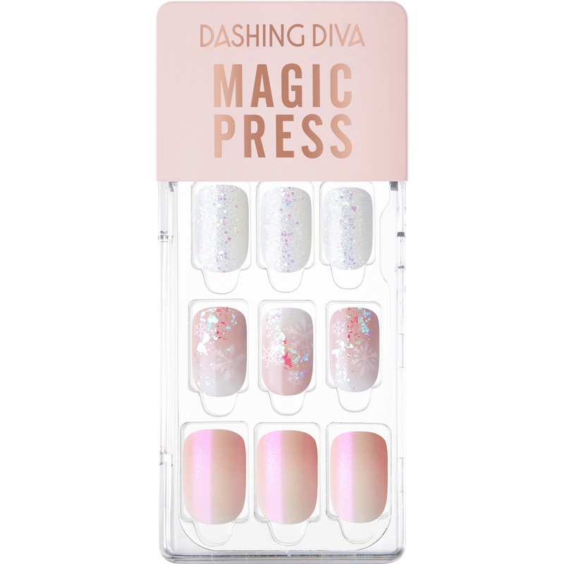 [CHRISTMAS NIGHT] MAGIC PRESS NAIL - PINK SNOW