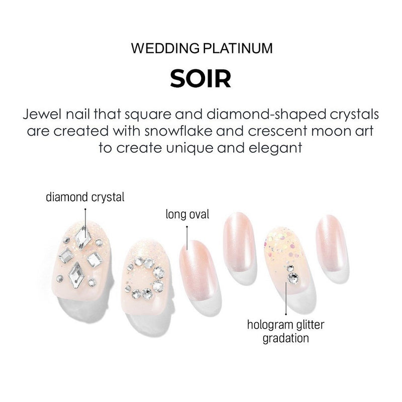 [WEDDING PLATINUM] MAGIC PRESS NAIL - SOIR
