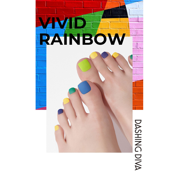 [VIVID RAINBOW COLLECTION] MAGIC PRESS PEDI - BLUE GREEN BUBBLE