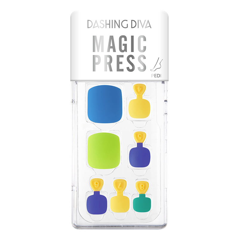 [VIVID RAINBOW COLLECTION] MAGIC PRESS PEDI - BLUE GREEN BUBBLE