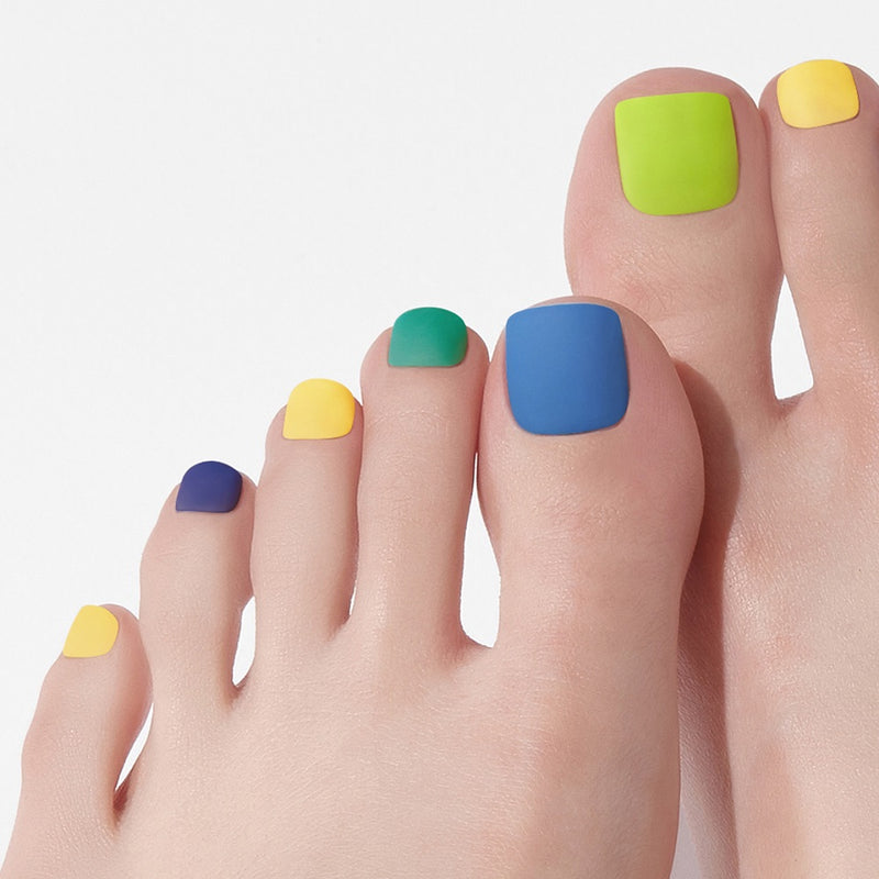 [VIVID RAINBOW COLLECTION] MAGIC PRESS PEDI - BLUE GREEN BUBBLE