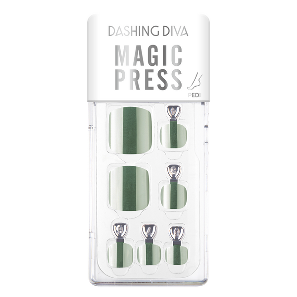[SOFT METALLIC] MAGIC PRESS PEDI - METALLIC SILVER GREEN