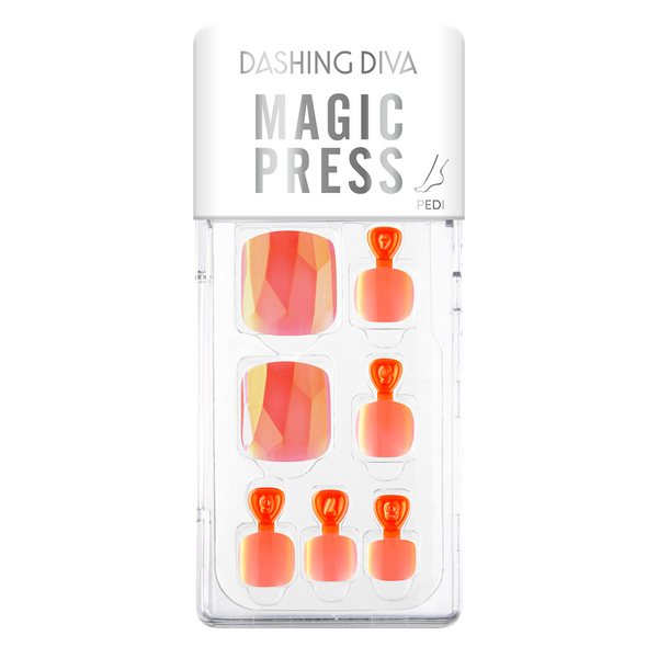 [VIVID RAINBOW COLLECTION] MAGIC PRESS PEDI - NEON LIGHT ORANGE