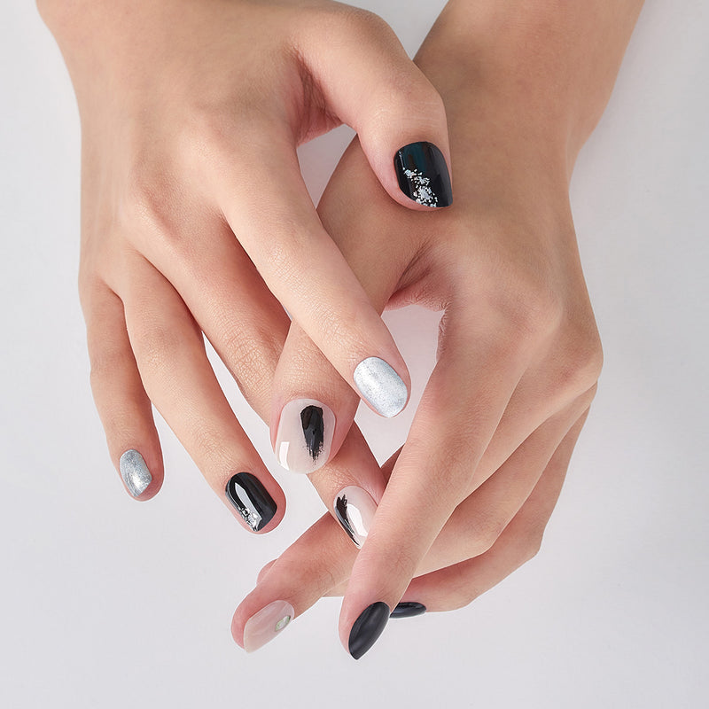 [ONE SUMMER NIGHT] GLOSS GEL NAIL STICKER - URBAN BLACK