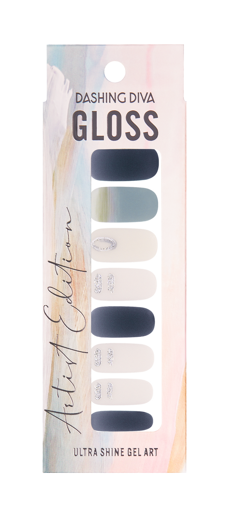 [ONE SUMMER NIGHT] GLOSS GEL NAIL STICKER - MIDNIGHT SILVER