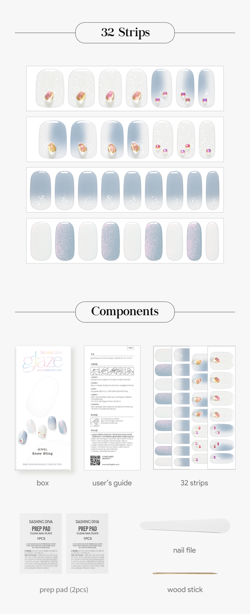 [GLINT&GLOW] GLAZE GEL NAIL – SNOW BLING