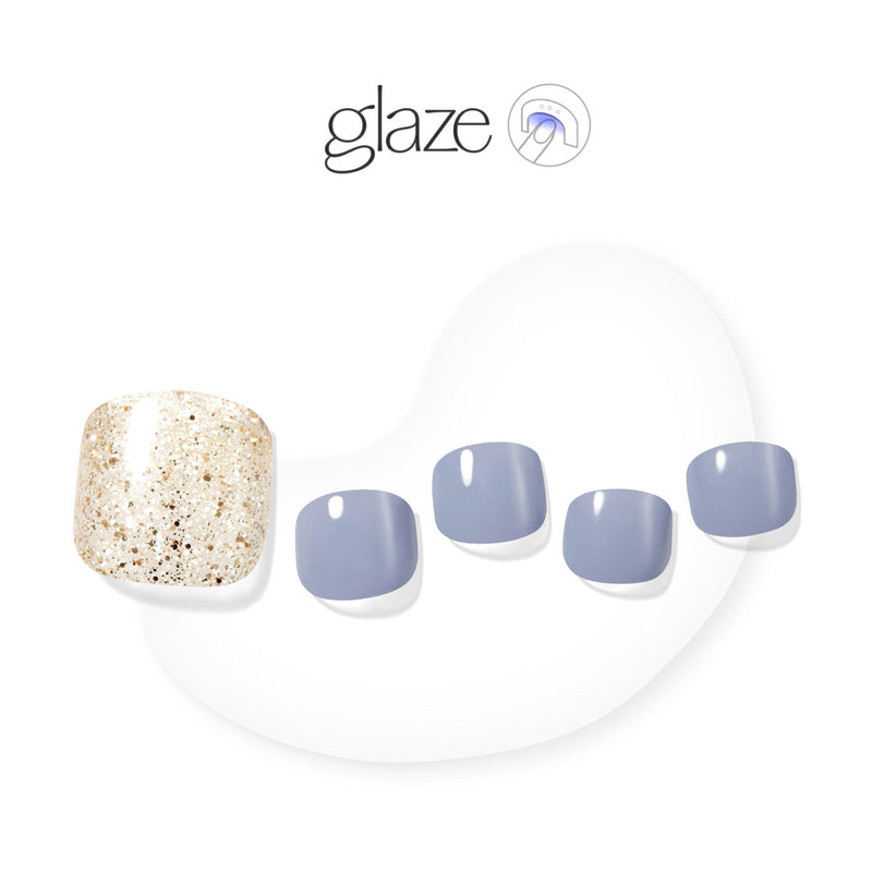 [PEARL & GLITTER PEDI] GLAZE GEL PEDI – SHINY BELL