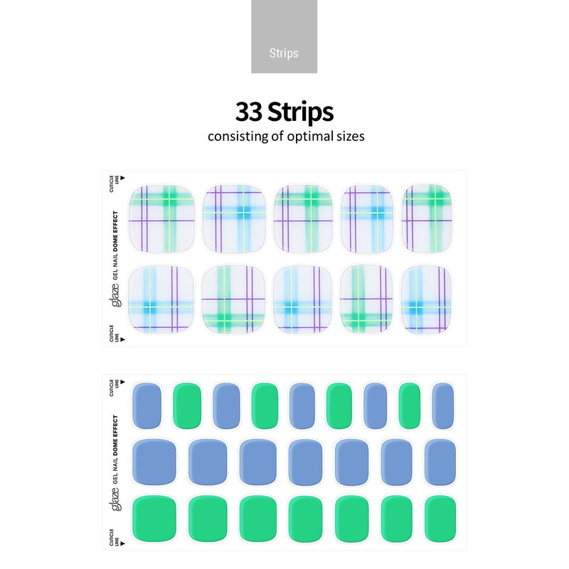 [MODERN CHECK] GLAZE GEL PEDI – VERTICAL GARDEN