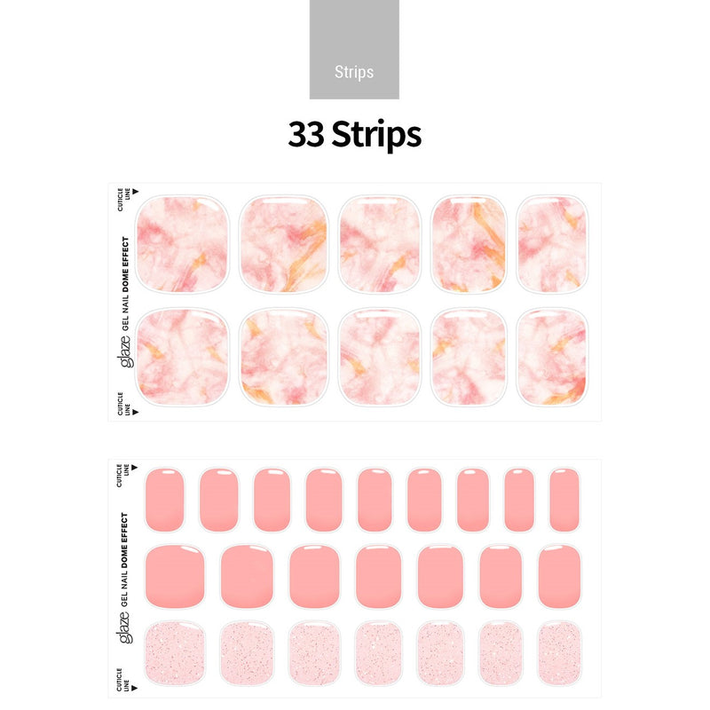 [MARBLE EFFECT] GLAZE GEL PEDI – CORAL FANTASY