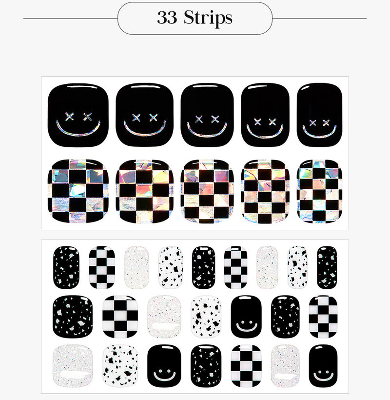 [CHECKERBOARD] GLAZE GEL PEDI – SMILE CHECKERBOARD